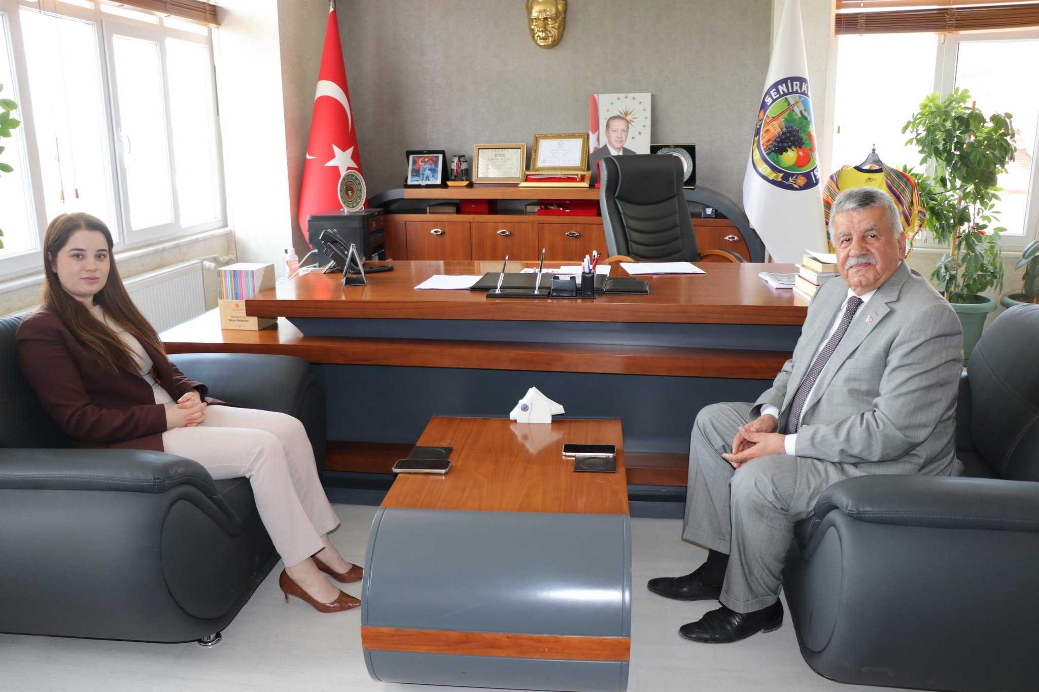 Kaymakamımız  Seda GÜR Hanımefendi, Belediye Başkanımız Hüseyin BAYKAL Beyefendiyi Ziyaret Etti