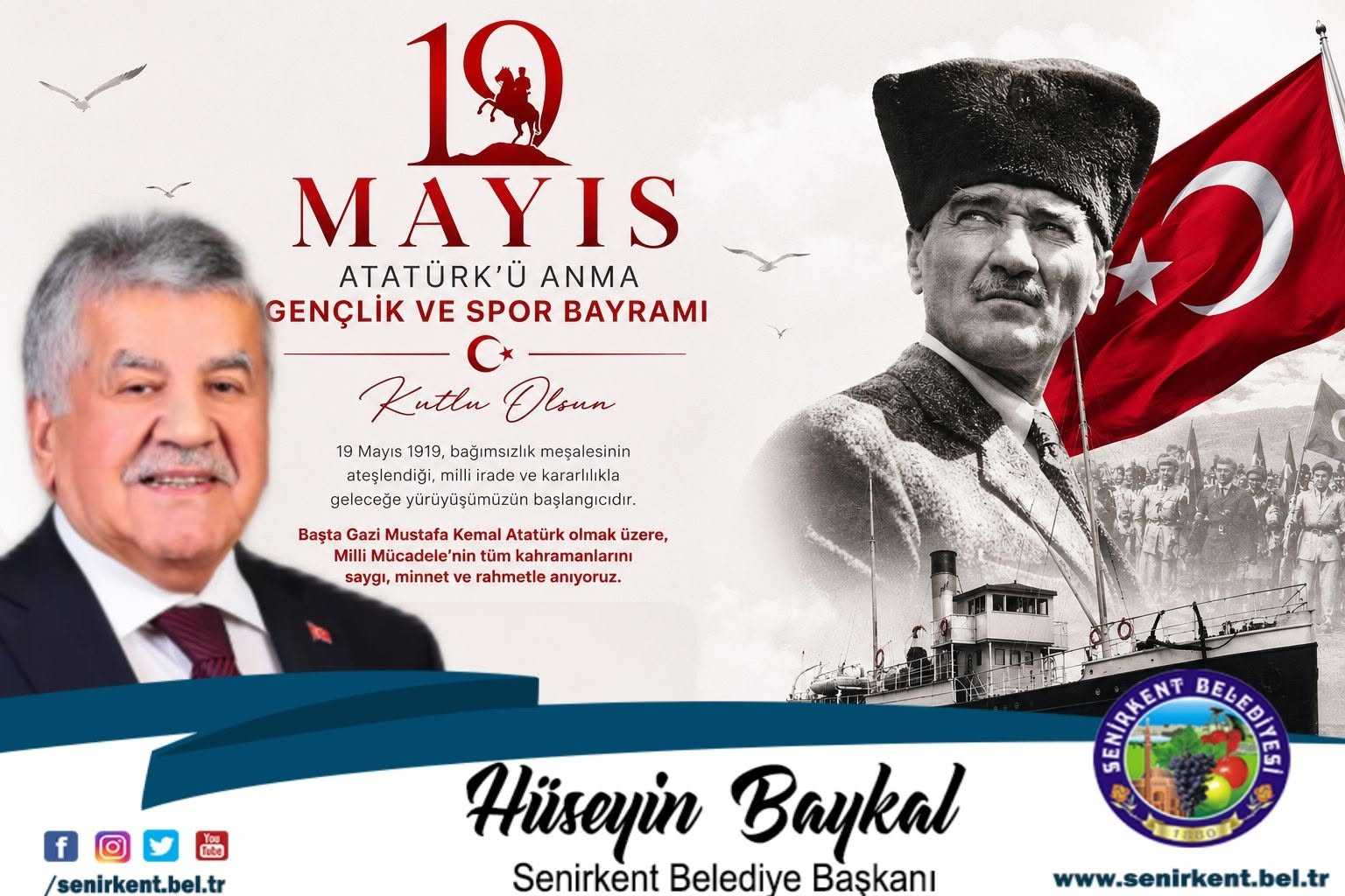 19 Mayıs Atatürk’ü Anma, Gençlik ve Spor Bayramımız Kutlu Olsun